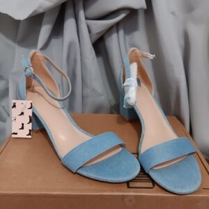 Blue Ankle Strap Women Shoes